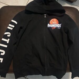 Justice Kids Black Hoodie with Airheads Logo